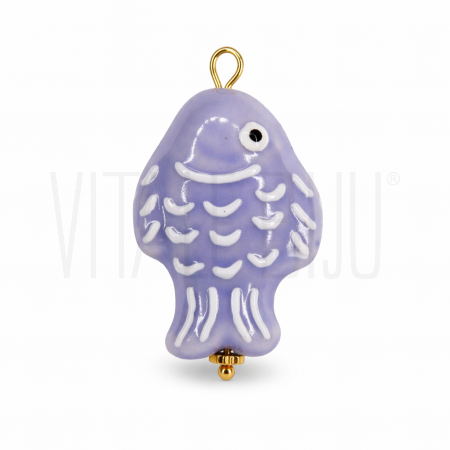 Pendente Peixe 34x20mm em Cerâ...